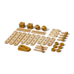 Construction Set, 36 pcs, Handpainted, Yellow PLAY construction-set-mustard-natural-wood  flexa-com.myshopify.com