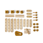 Construction Set, 36 pcs, Handpainted, Yellow PLAY construction-set-mustard-natural-wood  flexa-com.myshopify.com
