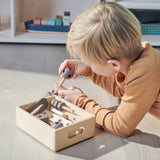 Construction Set, 36 pcs, Handpainted, Brown