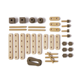 Construction Set, 36 pcs, Handpainted, Brown