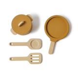 Pot & Pan, 5 pcs, Handpainted, Yellow