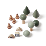 Accessories for Car Tracks, 13 pcs, Handpainted