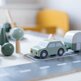 Cars, 3 cars & 1 caravan, Handpainted