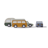 Cars, 3 cars & 1 caravan, Handpainted