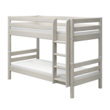 Bunk Bed with Ladder and Safety Rail, 90x200 cm, White
