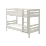 FLEXA WHITE bunk bed from CLASSIC collection, with ladder, safety rail, child-safe details in a childs bedroom.
