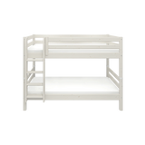 Lit superposé 154 cm avec échelle et barrière de sécurité, 90x200 cm, Blanc