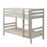 Bunk Bed 154 cm with Ladder and Safety Rail, 90x200 cm, White BUNKBED bunk-bed-with-straight-ladder-white-washed-1  flexa-com.myshopify.com