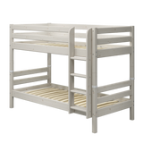 Bunk Bed with Ladder and Safety Rail, 90x200 cm, White