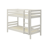 Lit superposé 154 cm avec échelle et barrière de sécurité, 90x200 cm, Blanc