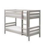 Bunk Bed 154 cm with Ladder and Safety Rail, 90x200 cm, Grey BUNKBED bunk-bed-with-straight-ladder-grey-washed-1  flexa-com.myshopify.com