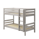 Bunk Bed 154 cm with Ladder and Safety Rail, 90x200 cm, Grey BUNKBED bunk-bed-with-straight-ladder-grey-washed-1  flexa-com.myshopify.com