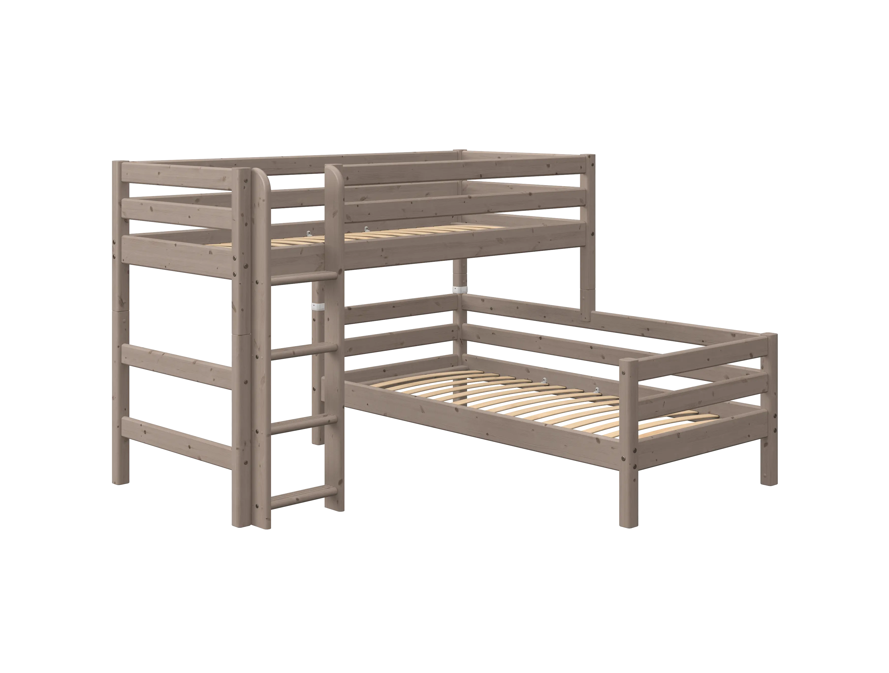 Semi-high Bed w. straight ladder BED_SEMI-HIGH-BED_TERRA semi-high-bed-w-straight-ladder-terra  flexa-com.myshopify.com