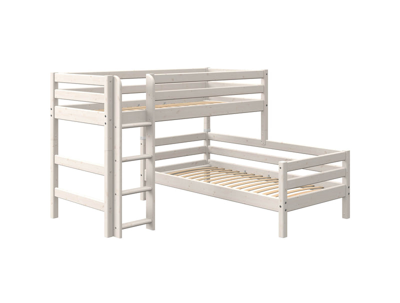 Semi-high bed w. straight ladder