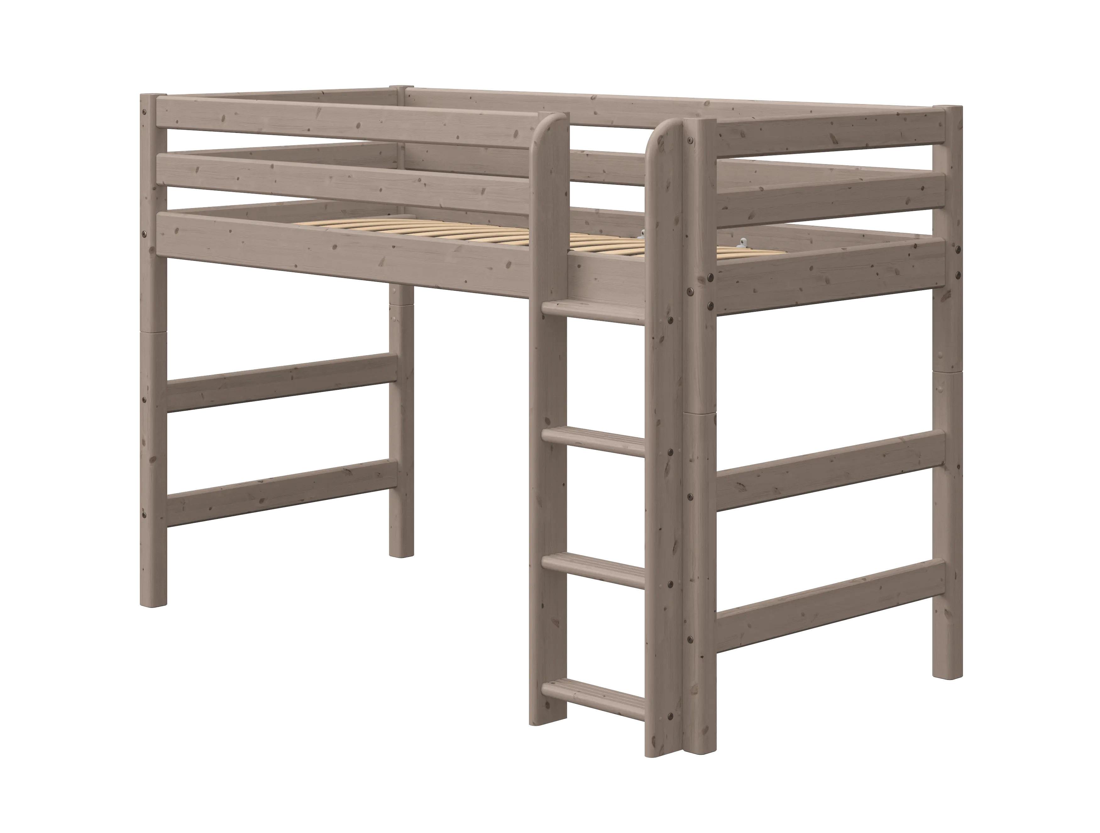 Semi-high Bed w. straight ladder BED_SEMI-HIGH-BED_TERRA semi-high-bed-w-straight-ladder-terra-1  flexa-com.myshopify.com