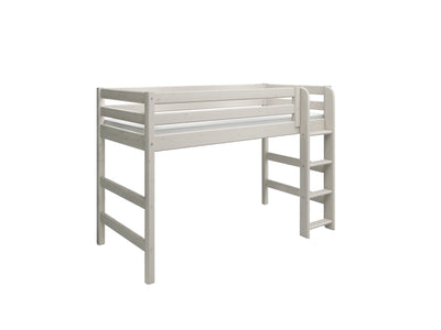 Cama semi-alta con escalera recta