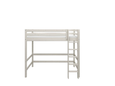 High bed with straight ladder