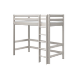 High Bed 184 cm with Safety Rail and Ladder, 90x200 cm, Grey HIGHBED high-bed-with-straight-ladder-grey-washed-1  flexa-com.myshopify.com