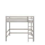 High Bed 184 cm with Safety Rail and Ladder, 90x200 cm, Grey HIGHBED high-bed-with-straight-ladder-grey-washed-1  flexa-com.myshopify.com