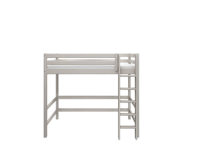 High bed with straight ladder