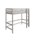 High Bed 184 cm with Safety Rail and Ladder, 90x200 cm, Grey HIGHBED high-bed-with-straight-ladder-grey-washed-1  flexa-com.myshopify.com