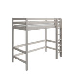 High Bed 184 cm with Safety Rail and Ladder, 90x200 cm, Grey HIGHBED high-bed-with-straight-ladder-grey-washed-1  flexa-com.myshopify.com