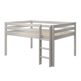 High Bed 120 cm with Ladder and Safety Rail, 140x200 cm, Grey MID_HIGH-BED mid-high-bed-grey-washed-1  flexa-com.myshopify.com