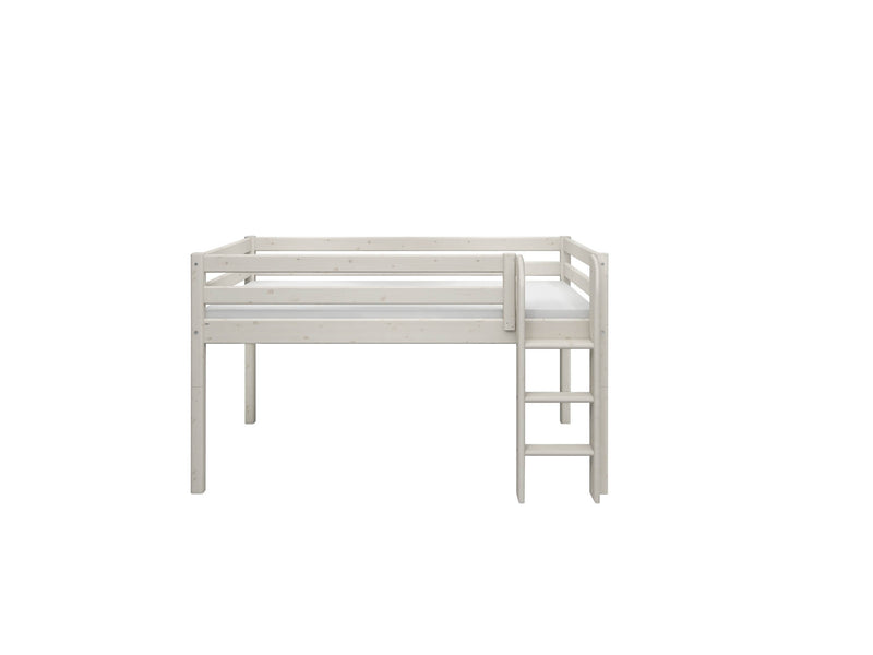 Mid-high bed w. straight ladder