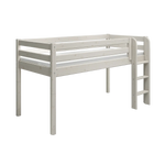 High Bed 120 cm with Ladder and Safety Rail, 90x200 cm, Grey MID_HIGH-BED mid-high-bed-w-straight-ladder-grey-washed-1  flexa-com.myshopify.com