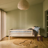 Single Bed with Safety Rail, 90x200 cm, White