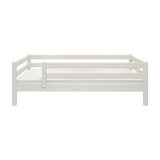 Single Bed with Safety Rail, 90x200 cm, White