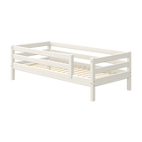 Single Bed with Safety Rail, 90x200 cm, White