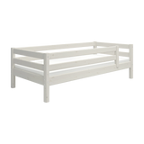 Single Bed with Safety Rail, 90x200 cm, White