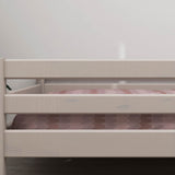 Single Bed with Safety Rail, 90x200 cm, Grey