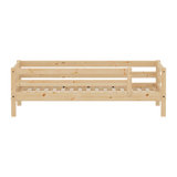 Single Bed with Safety Rails, 90x200 cm, Pine