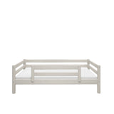 Single Bed with Safety Rail, 90x200 cm, White