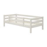 Cama individual con barrera de seguridad, 90x200 cm, Blanco