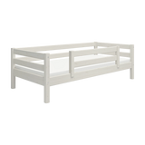 Cama individual con barrera de seguridad, 90x200 cm, Blanco