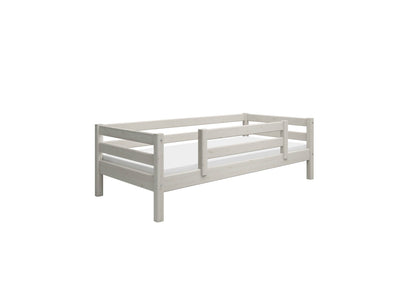 Single Bed with Safety Rails, 90x200 cm, White