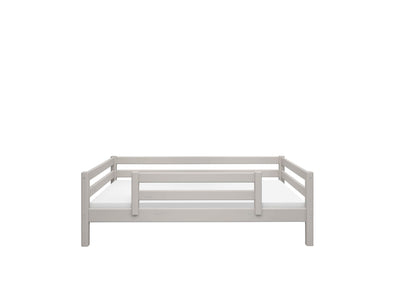 Single Bed with Safety Rails, 90x200 cm, Grey