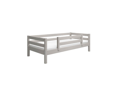 Single Bed with Safety Rails, 90x200 cm, Grey