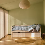 Single Bed with Pull-out Bed, 90x200 cm, White