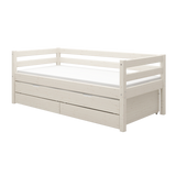 Single Bed with Pull-out Bed, 90x200 cm, White