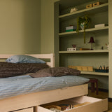 Single Bed with Pull-out Bed, 90x200 cm, White