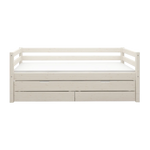 Single Bed with Pull-out Bed, 90x200 cm, White SINGLE_BED daybed-with-trundle-pullout-bed-white-washed  flexa-com.myshopify.com