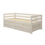Single Bed with Pull-out Bed, 90x200 cm, White SINGLE_BED daybed-with-trundle-pullout-bed-white-washed  flexa-com.myshopify.com