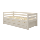 Single Bed with Pull-out Bed, 90x200 cm, White SINGLE_BED daybed-with-trundle-pullout-bed-white-washed  flexa-com.myshopify.com