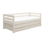 Single Bed with Pull-out Bed, 90x200 cm, White SINGLE_BED daybed-with-trundle-pullout-bed-white-washed  flexa-com.myshopify.com