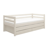 Single Bed with Pull-out Bed, 90x200 cm, White SINGLE_BED daybed-with-trundle-pullout-bed-white-washed  flexa-com.myshopify.com