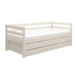Single Bed with Pull-out Bed, 90x200 cm, White
